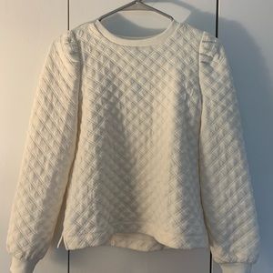 LOFT white/cream crew neck